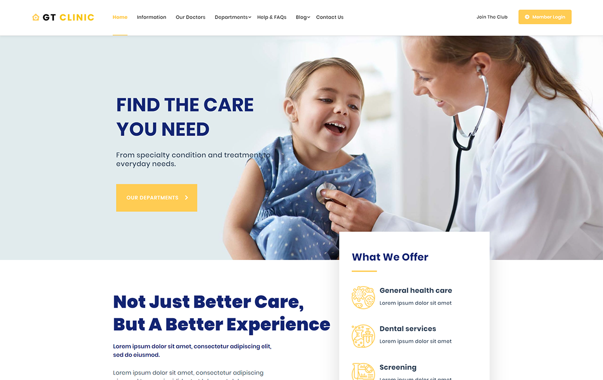 Gt Clinic Free Wordpress Theme