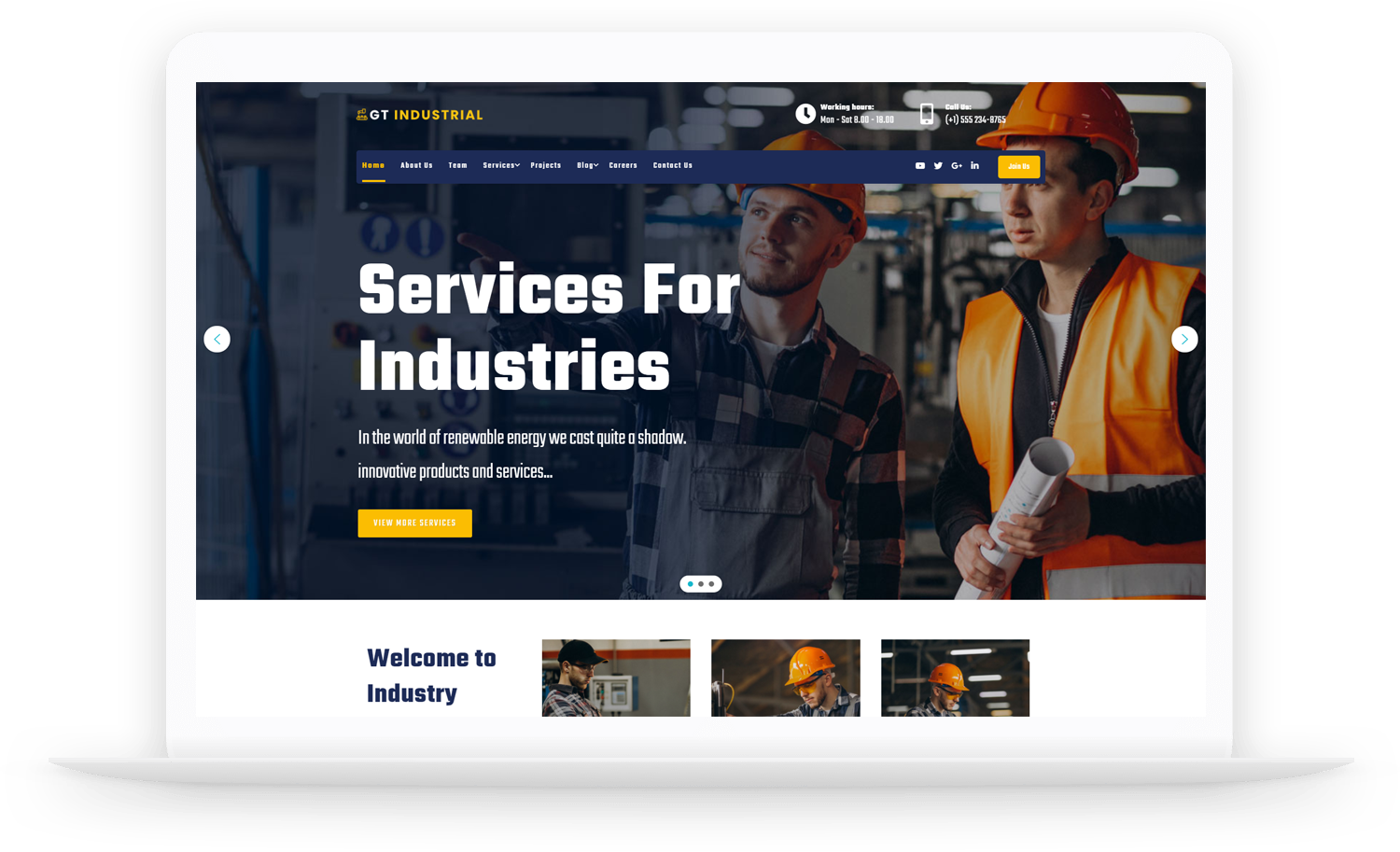 Gt Industrial Free Wordpress The