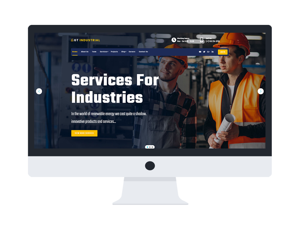 Gt Industrial Free Wordpress Themes