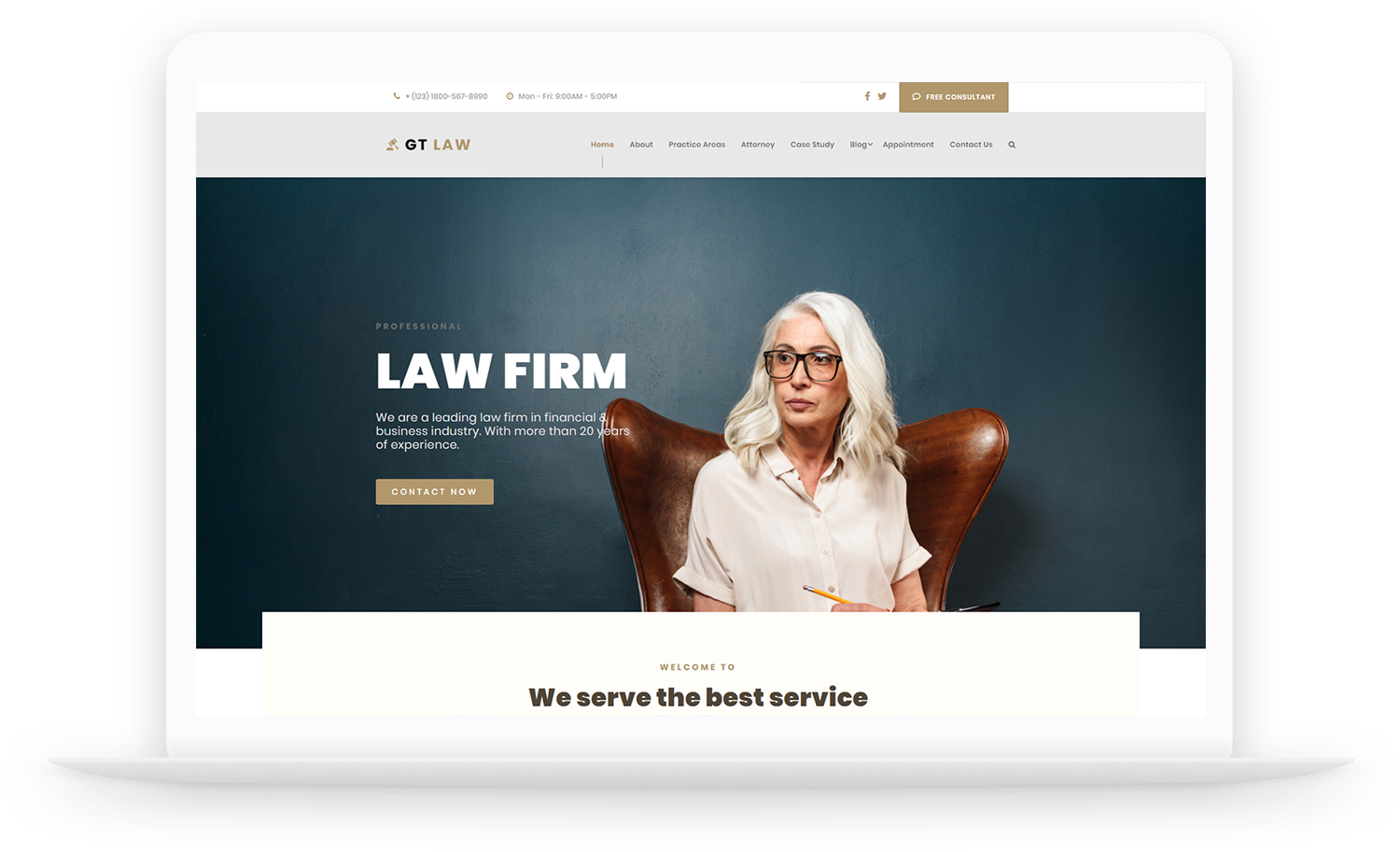 Gt Law Elementor Wordpress Theme