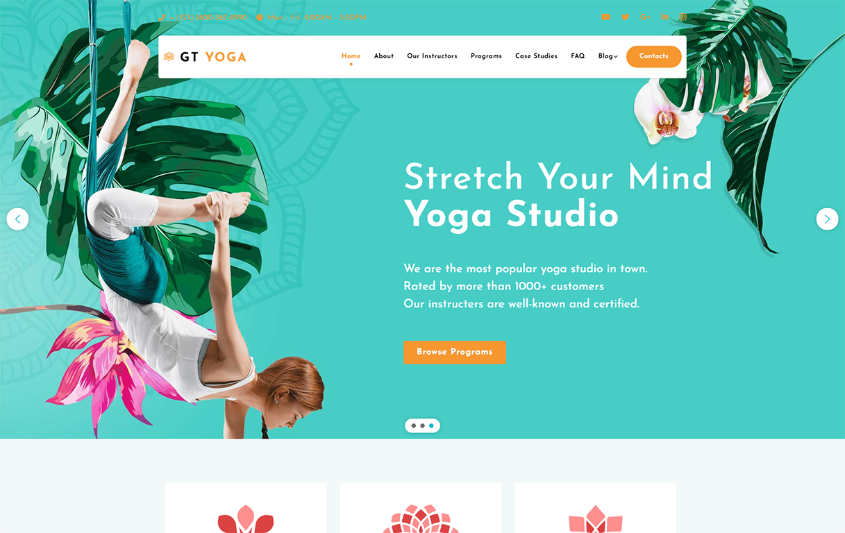 Gt Yoga Free Wordpress Theme