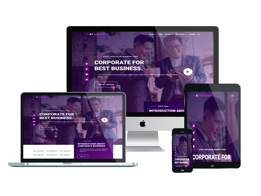 At Business Responsive Mockup