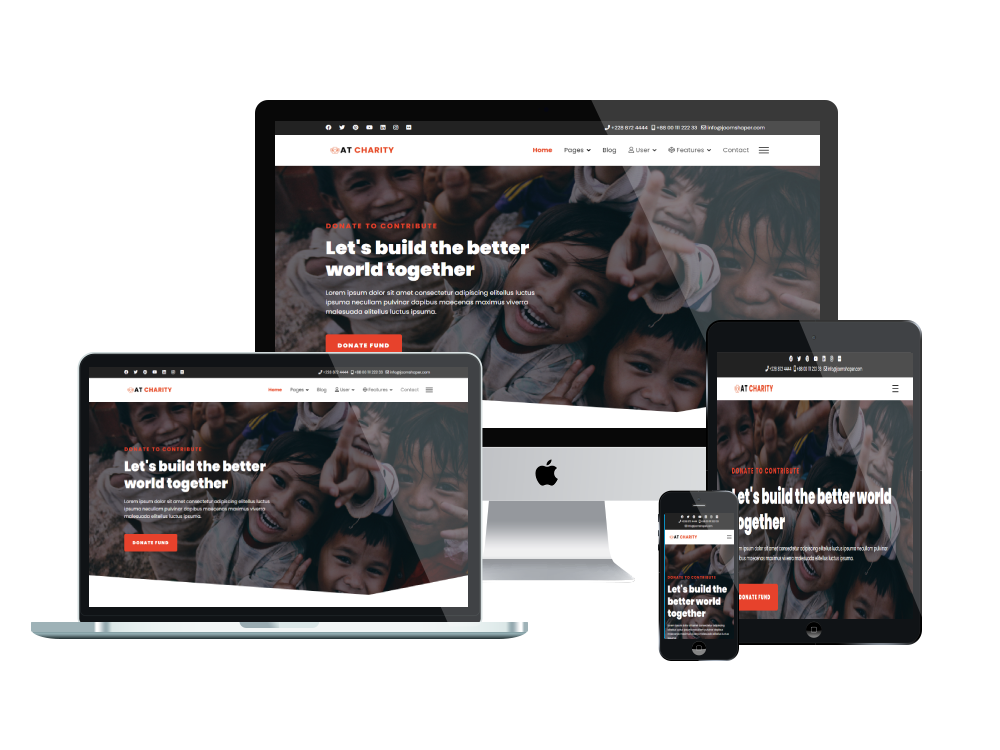 At Charity Responsive Mockup