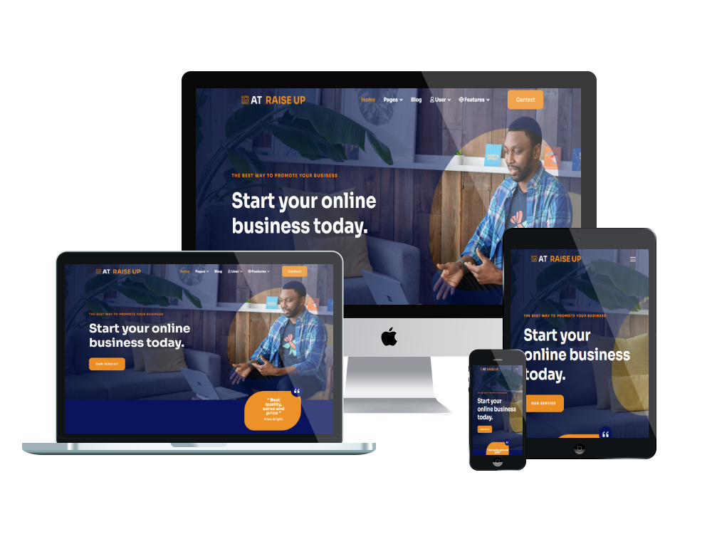 At Raise Up Responsive Mockup