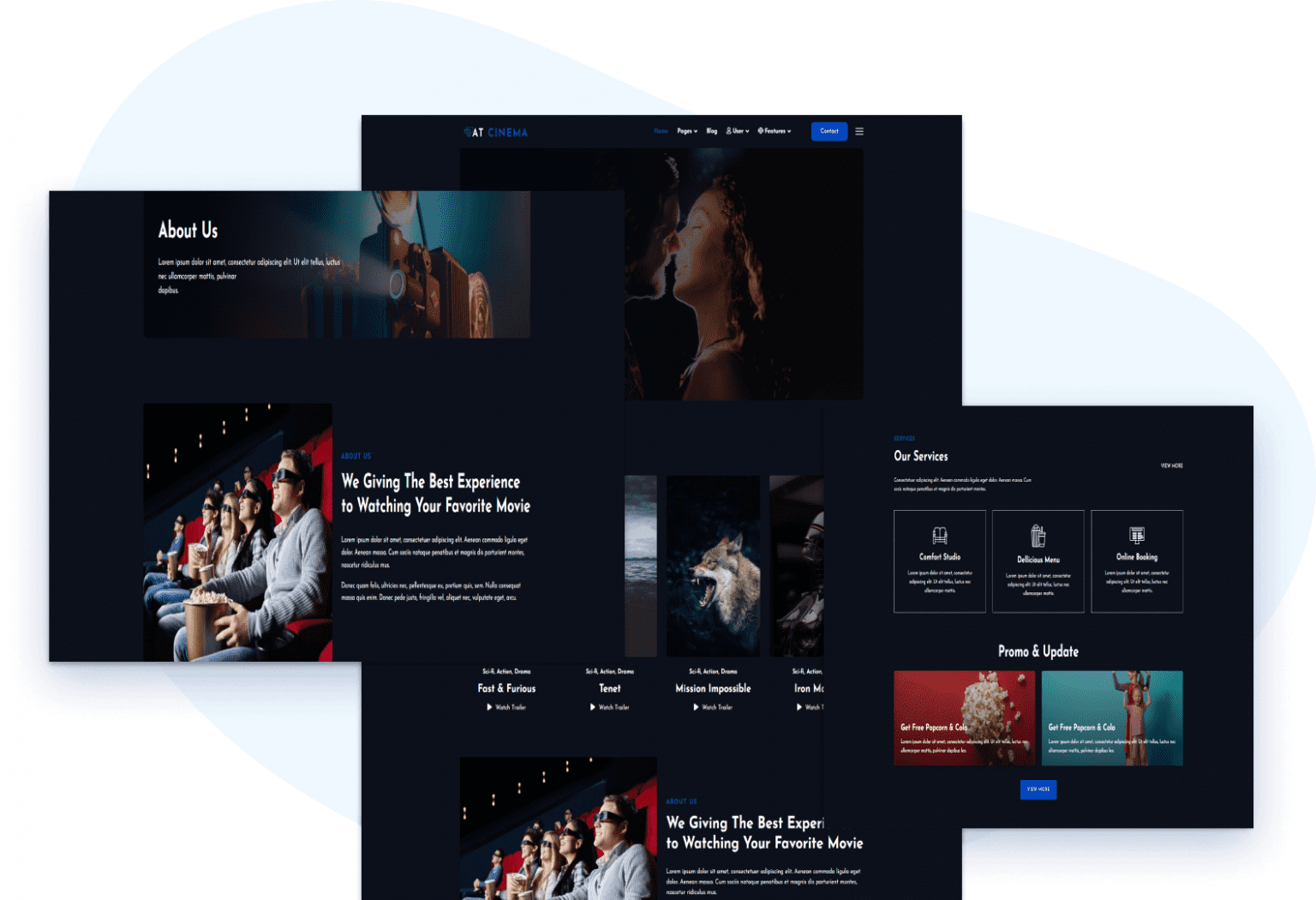 At Cinema – Free Responsive Movie Theater Website Template - Age Themes