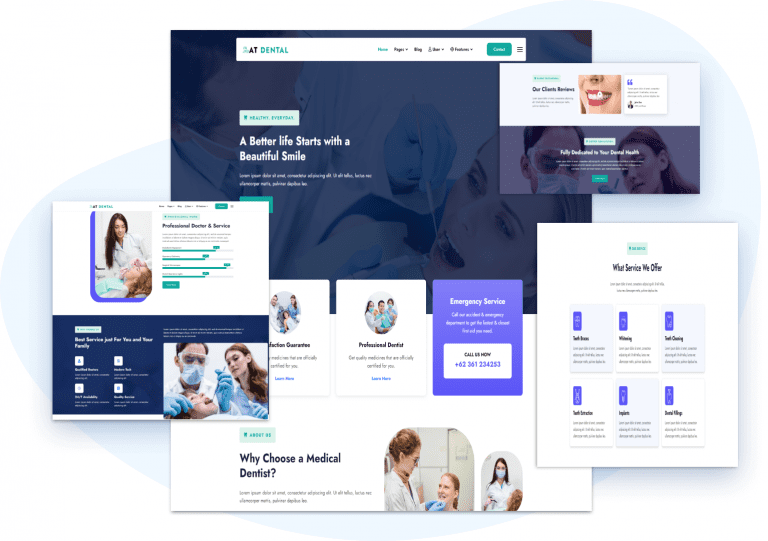 AT Dental – Free Responsive Dental website templates