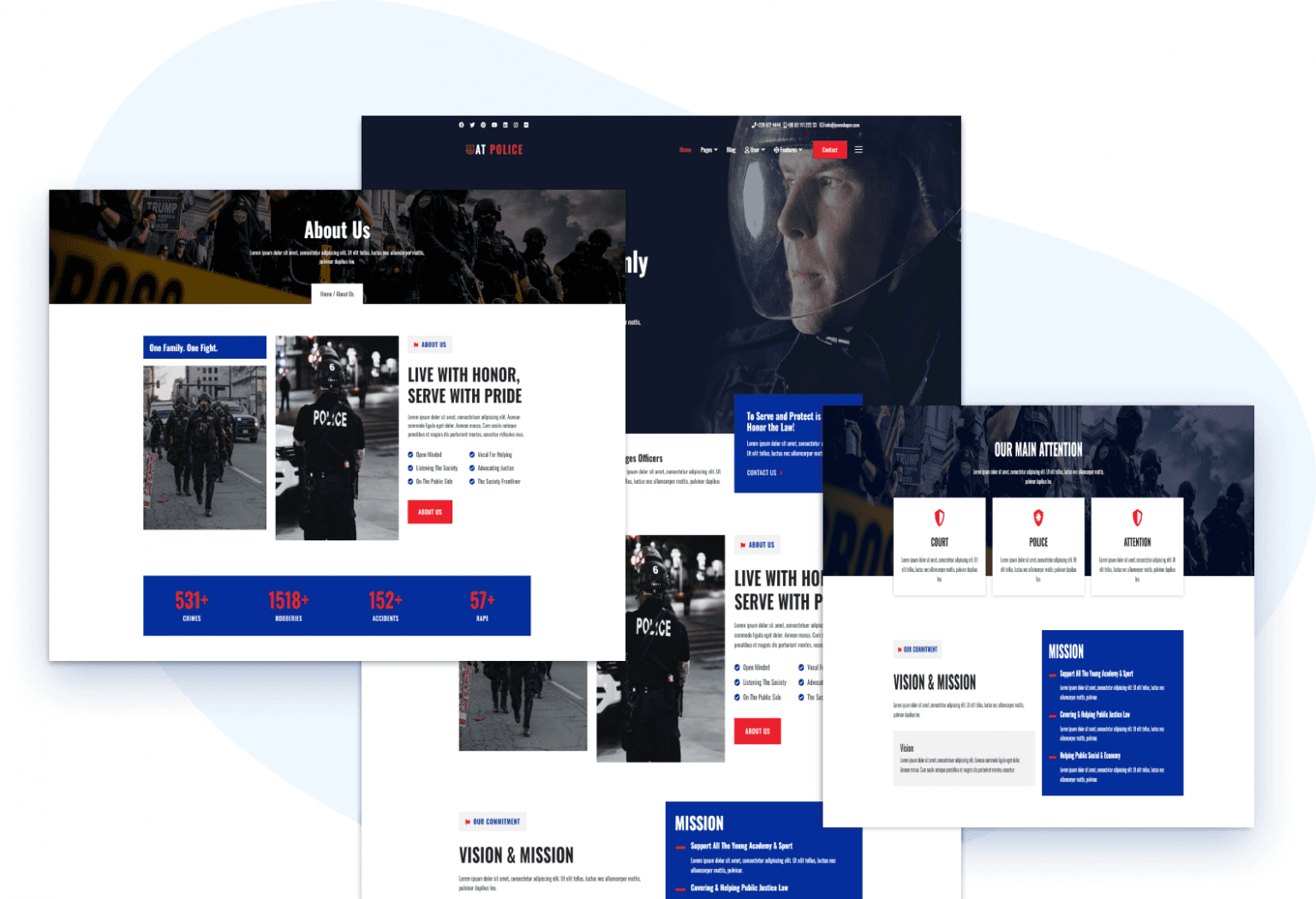 AT Police – Free Responsive Police Website Template