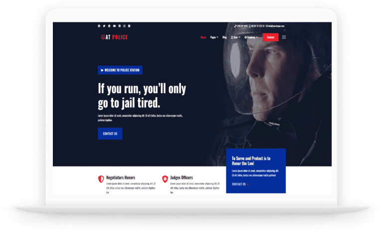 AT Police – Free Responsive Police Website Template