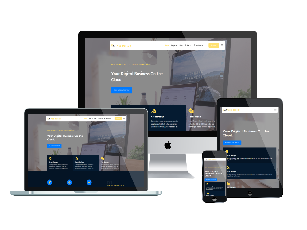 At Web Design Responsive Mockup