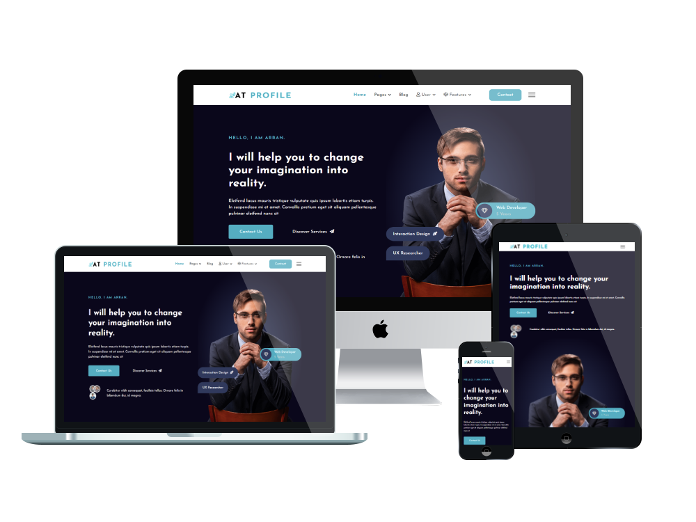 At Profile Responsive Mockup