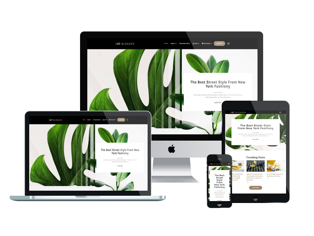 At Blogger Responsive Mockup