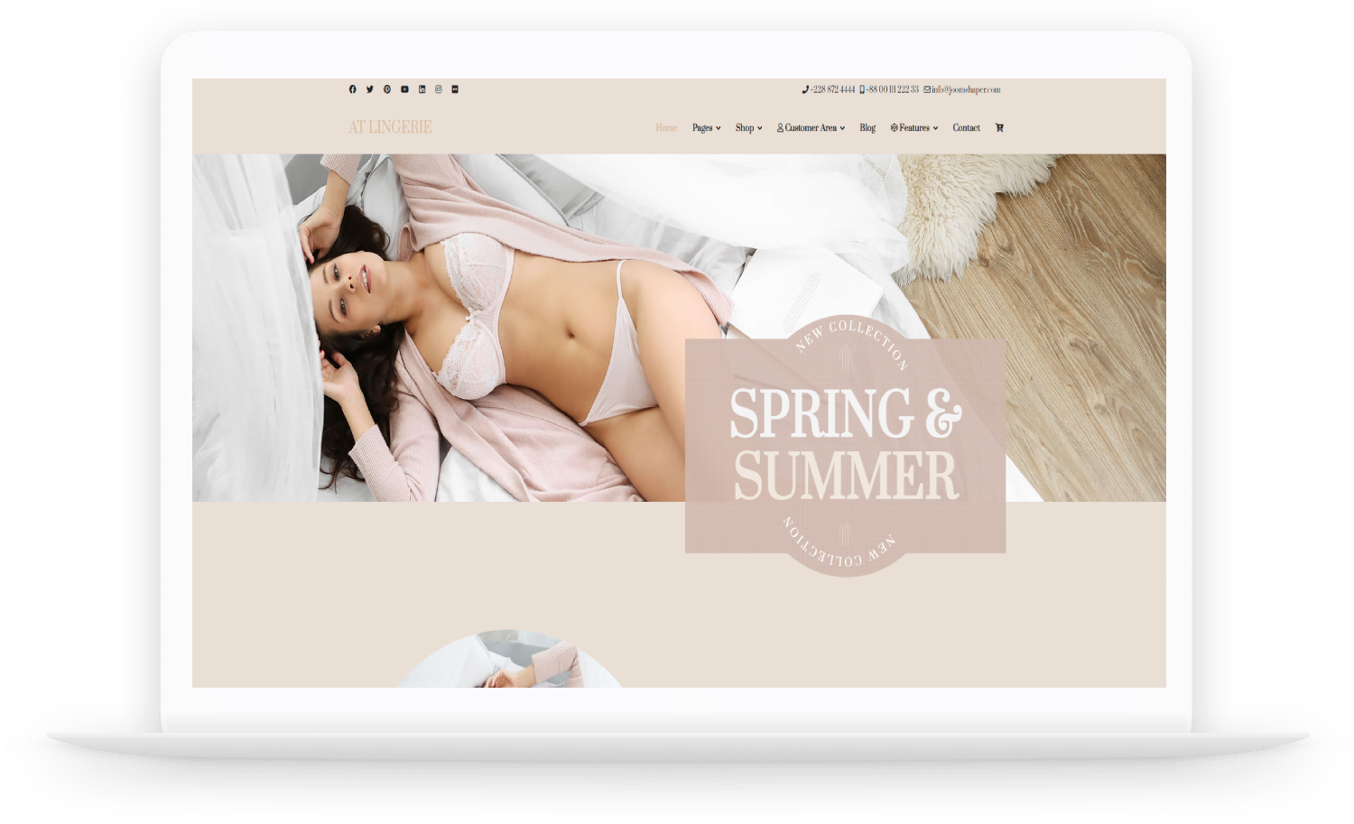 AT Lingerie - Free underwear / lingerie Joomla template - Age Themes