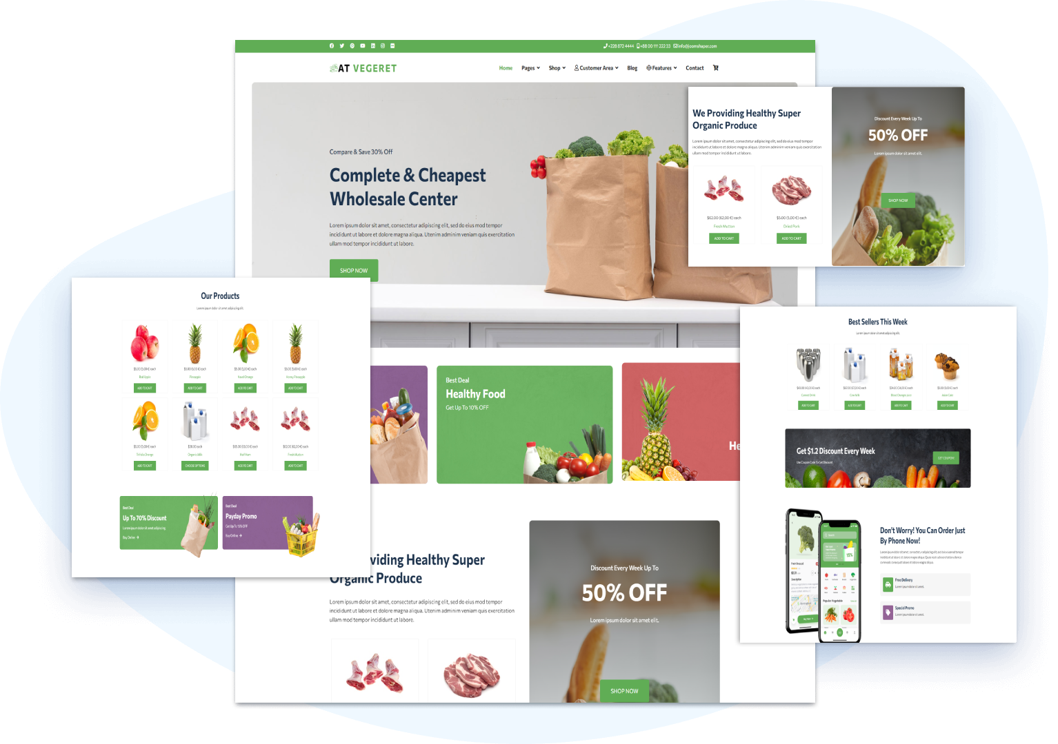 Organic Food Shop WordPress Theme