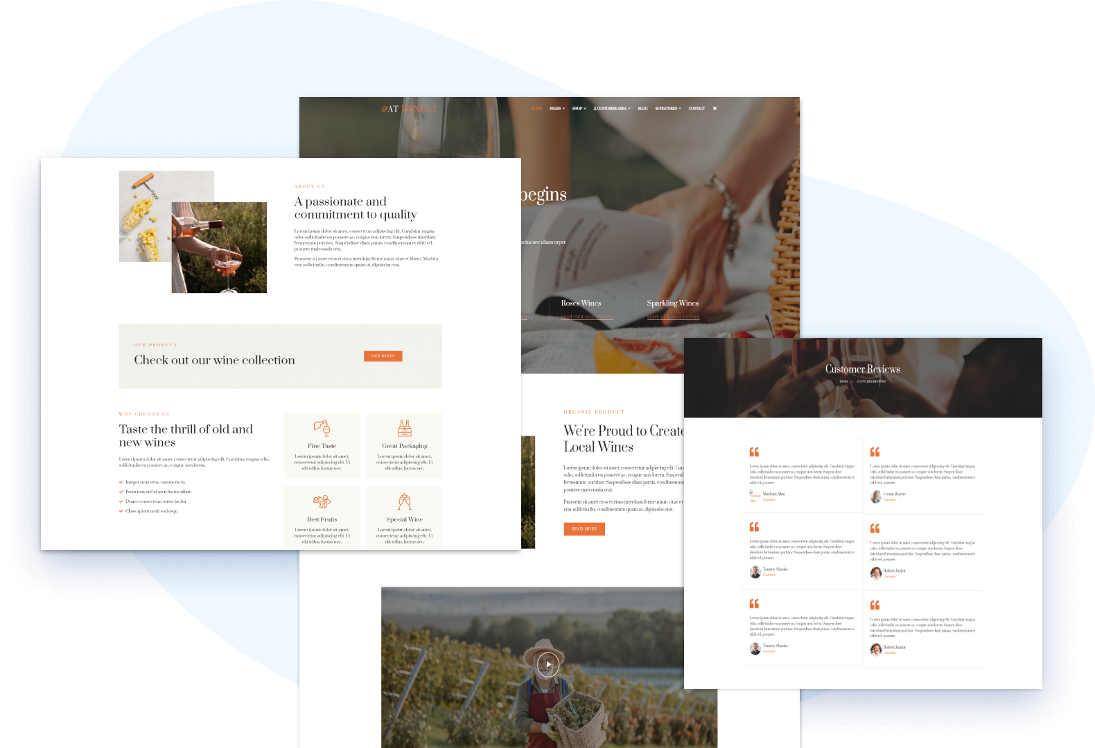 Responsive Wine Shop WordPress Theme