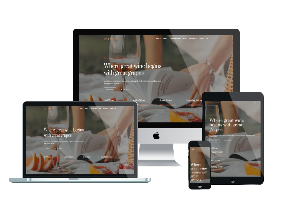 At Winest Responsive Mockup