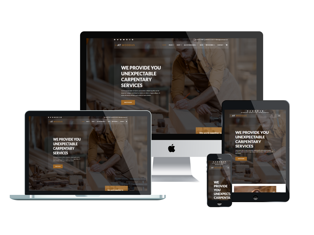 At Woodus Responsive Mockup