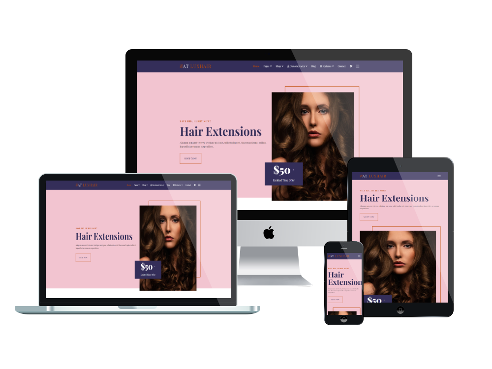 At Hairlux Responsive Mockup