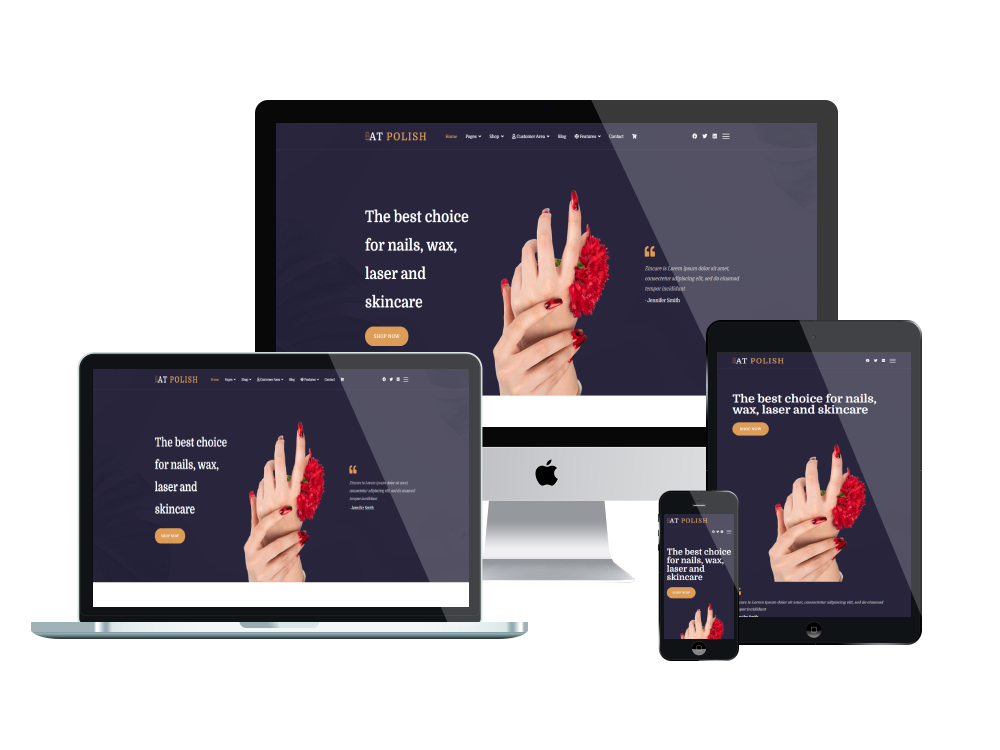 At Polish Responsive Mockup