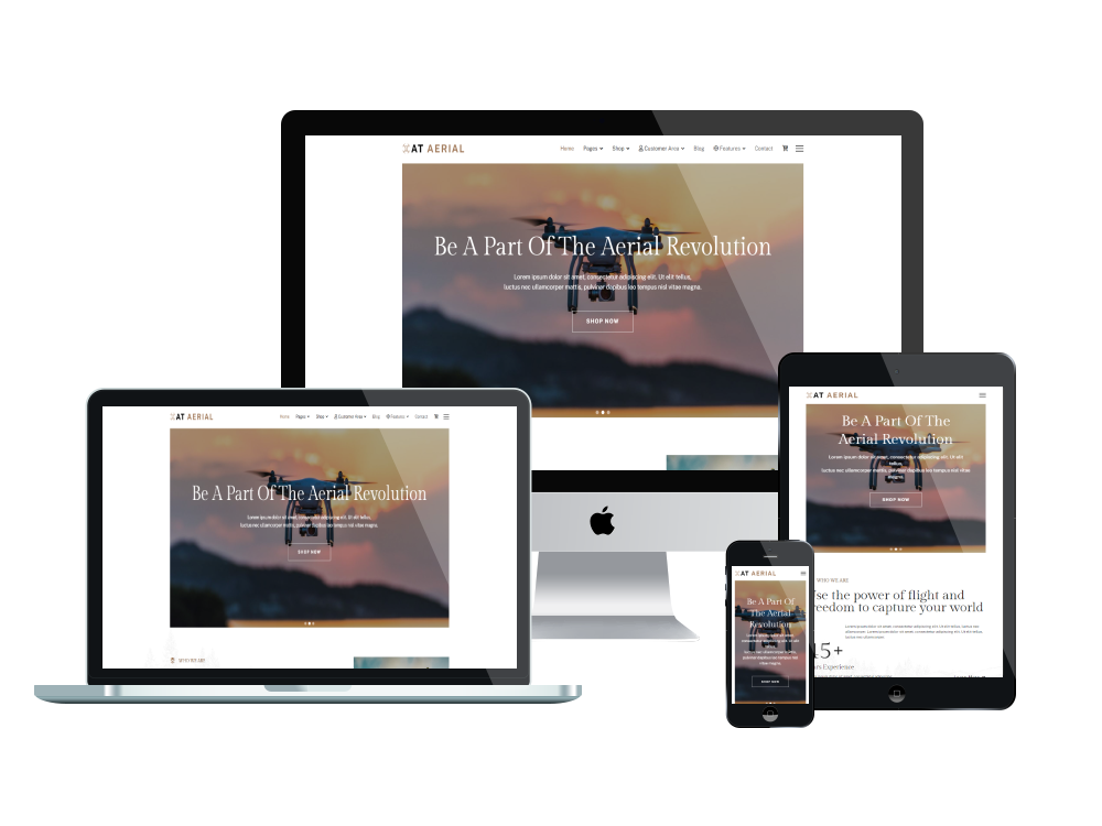 At Aerial Responsive Mockup